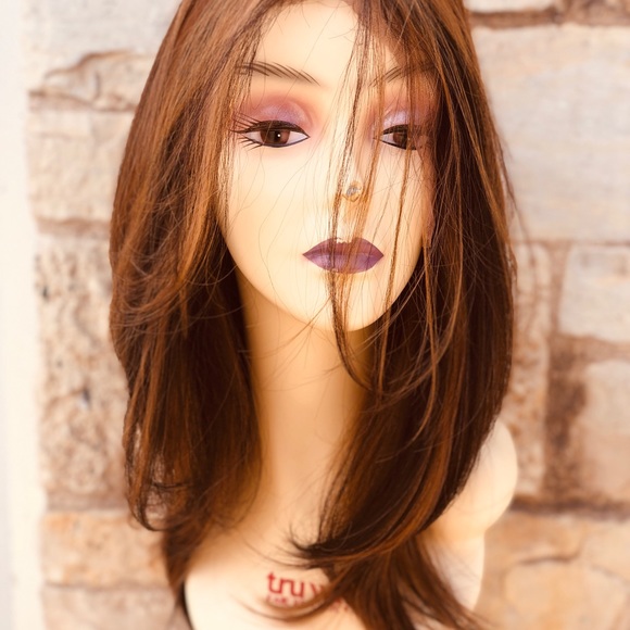 Fulllace Copper Ginger Brown Wig - Picture 10 of 16